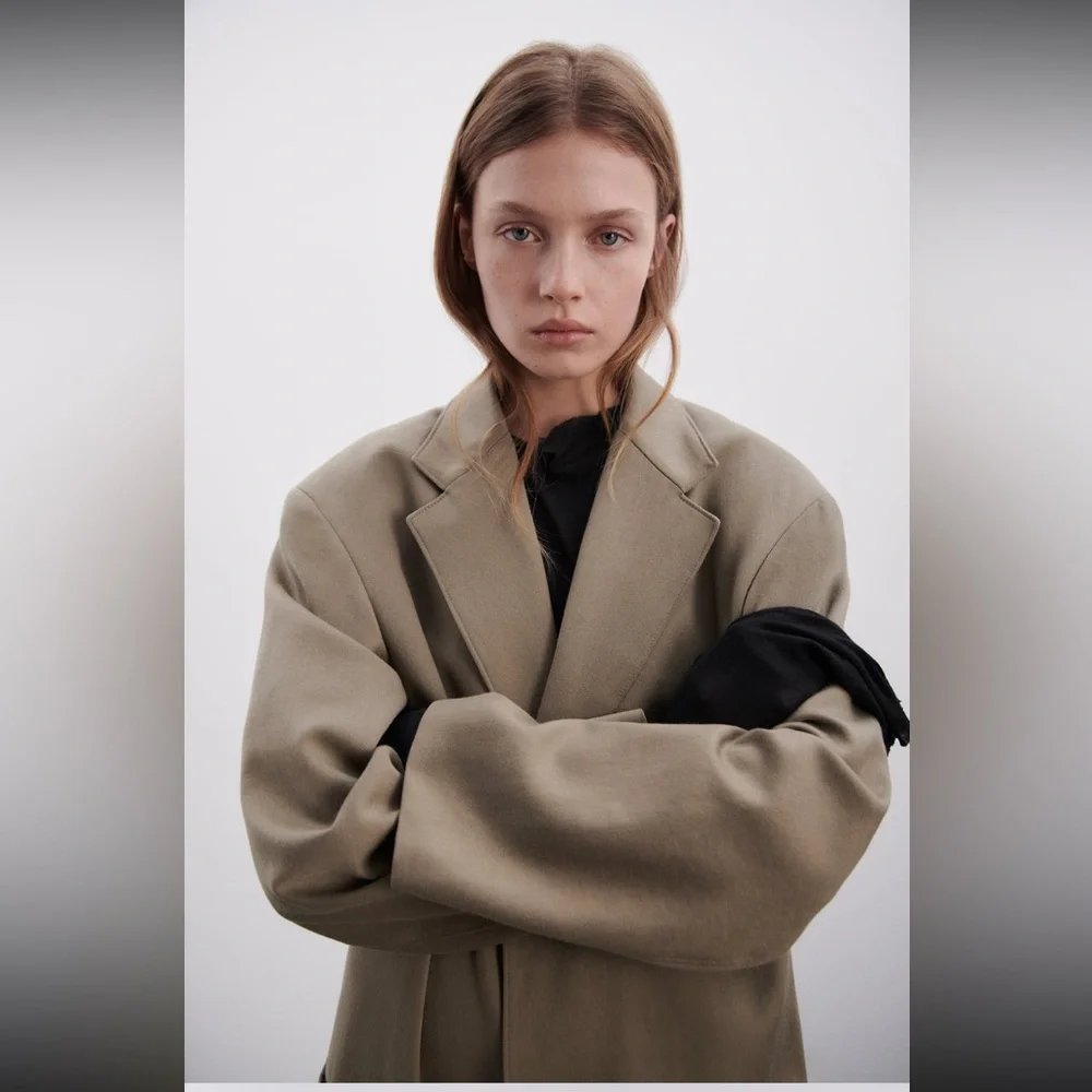 STRAIGHT CUT ZW WOOL COAT LIMITED EDITION - Picture 2 of 12